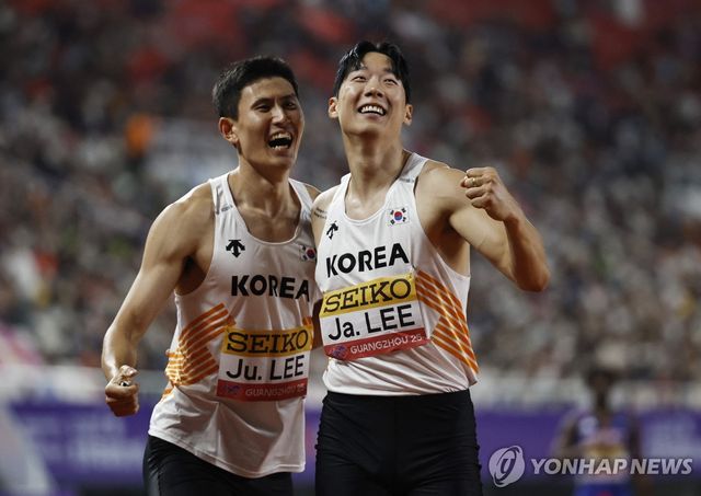 남자 400ｍ 계주팀, 또 한국 신기록