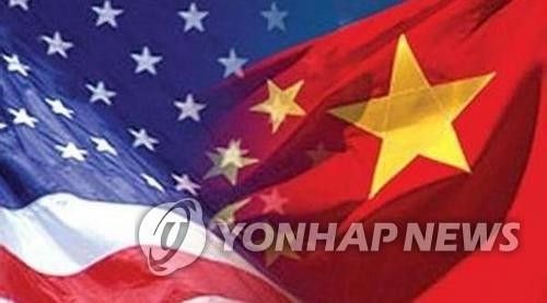 미국과 중국 국기.