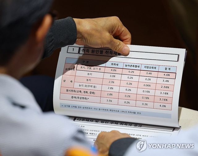 취득세 및 양도세 자료 살펴보는 주민