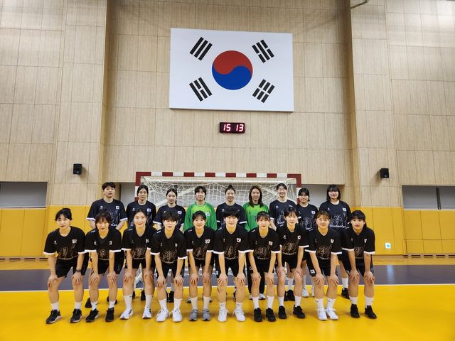 여자 핸드볼 국가대표 선수단.