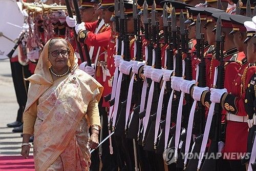 지난해 태국 방문 당시 셰이크 하시나 전 방글라데시 총리