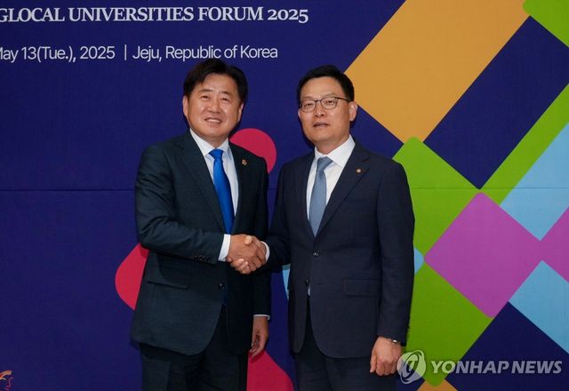 오영훈 제주지사(왼쪽)와 손재일 한화에어로스페이스·한화시스템 대표