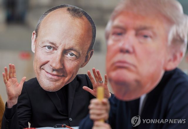 메르츠 독일 총리(왼쪽)와 트럼프 대통령