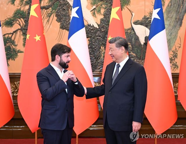 보리치 칠레 대통령과 시진핑 중국 국가주석