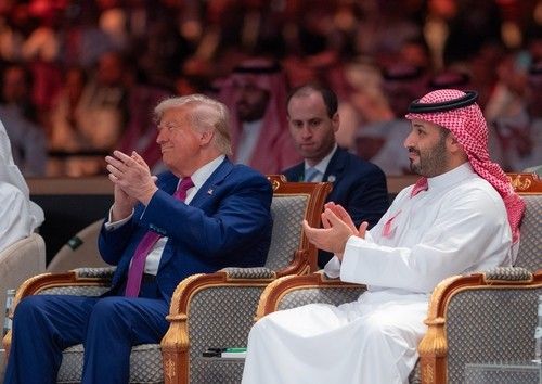 13일(현지시간) 도널드 트럼프 미국 대통령과 무함마드 빈 살만 사우디 왕세자