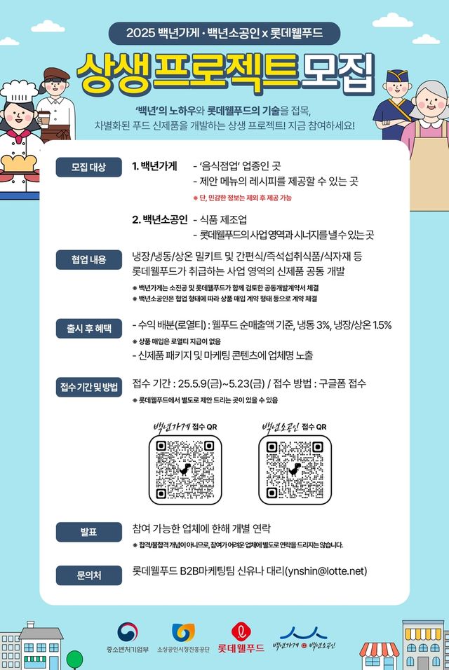 롯데웰푸드, 백년가게와 상생프로젝트 진행