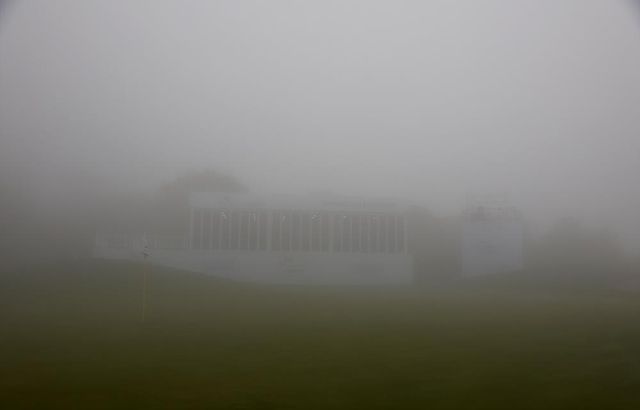 짙은 안개가 삼킨 제주 서귀포 핀크스 골프클럽