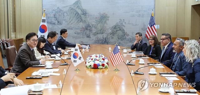 우원식 국회의장, 미 의회 코리아스터디그룹 방한단 접견