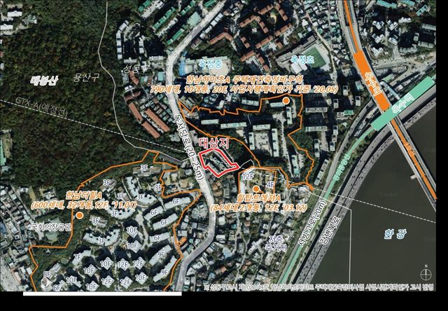 한남시범아파트 재건축 위치도