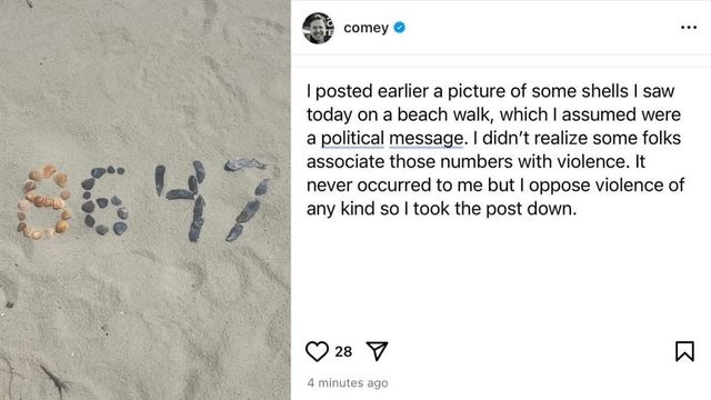 코미 전 FBI 국장이 올렸다가 지운 사진과 해명 글