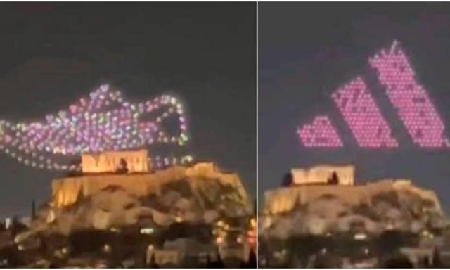 아크로폴리스 모욕 논란 휩싸인 아디다스 드론쇼