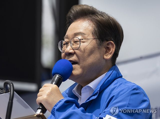 농업 정책 중요성 강조하는 이재명 후보