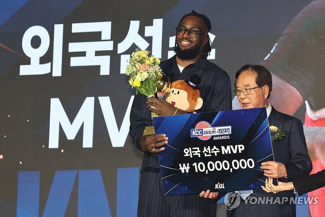 24-25 프로농구 외국선수 MVP는 서울 SK 자밀 워니