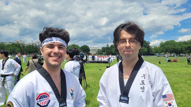 미국 백악관 앞서 열린 태권도 축제