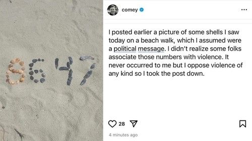 코미 전 FBI 국장이 올렸다가 지운 사진과 해명 글