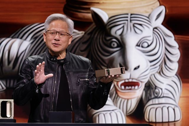 19일 타이베이서 열린 '컴퓨텍스 2025'에서 기조연설 하는 젠슨 황 엔비디아 CEO 
