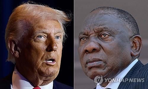 도널드 트럼프 미국 대통령과 시릴 라마포사 남아프리카공화국 대통령
