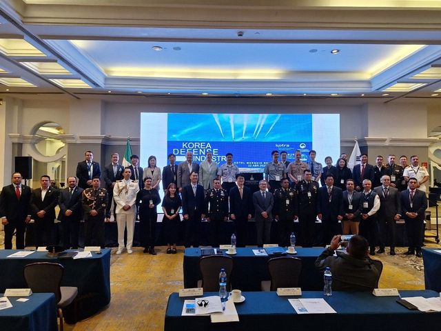 멕시코에서 개최한 K-방산 설명회 모습