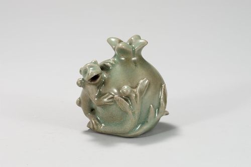 청자 원숭이·석류모양 연적