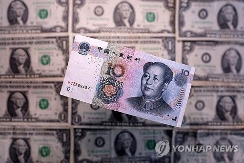 중국 위안화와 미국 달러화 