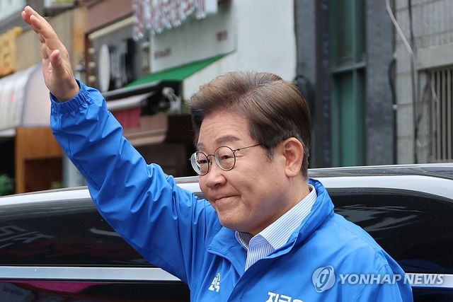 의정부에 도착한 이재명 후보