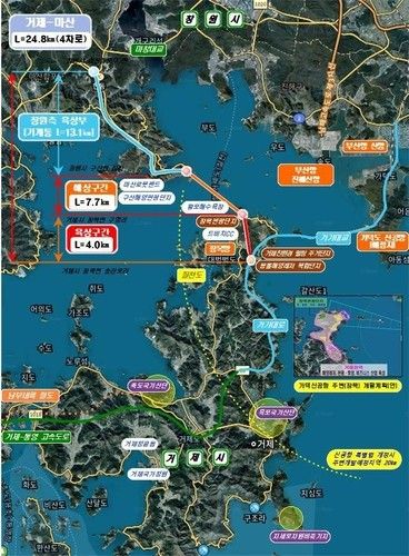 거제∼마산 국도 5호선 노선