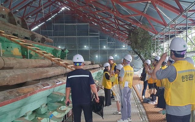 지난해 국가유산 수리현장 공개관람 모습