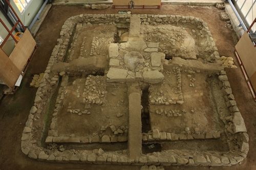 보물 '안동 조탑리 오층전탑' 가설덧집 내 토층부 현황 