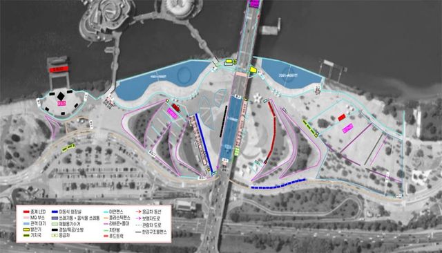 잠수교 세븐틴 공연 행사장 배치도