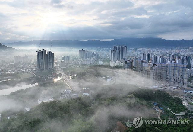 안개 내려앉은 춘천