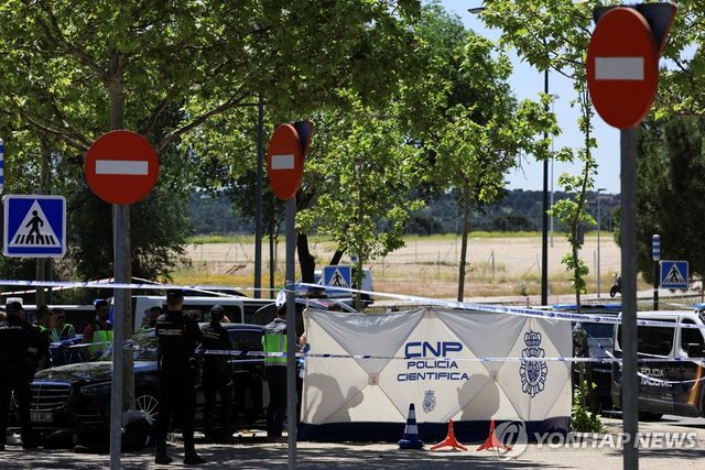 마드리드 교외 총격 사건 현장 
