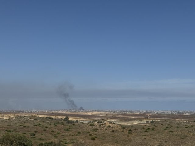 이스라엘에서 바라본 가자지구 모습
