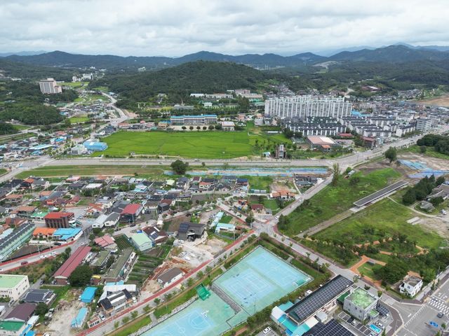 사적 '남원읍성' 남측 항공사진 