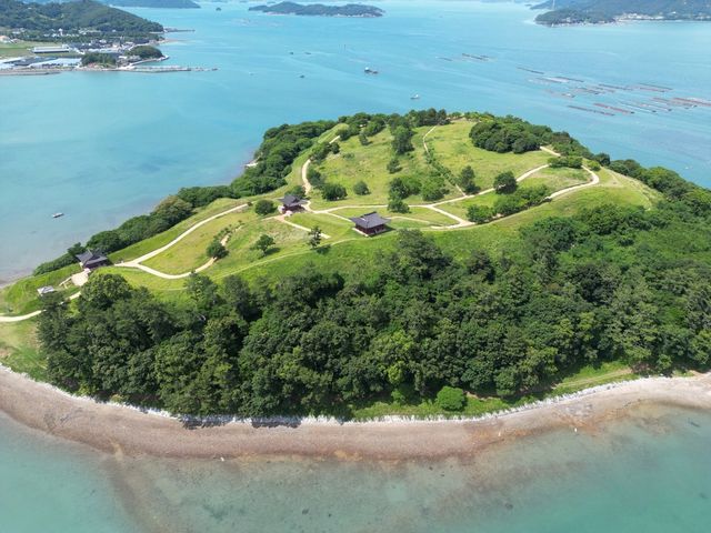 사적 '완도 청해진 유적' 항공 사진 