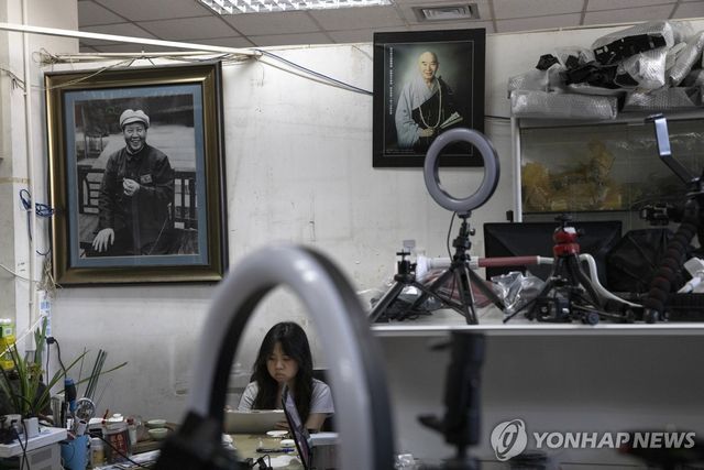 중국 스트리머용 장비 매장(기사 내용과 무관)