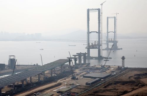 인천 제3연륙교 건설 현장