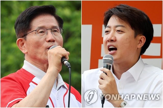 김문수(왼쪽)-이준석 대선후보