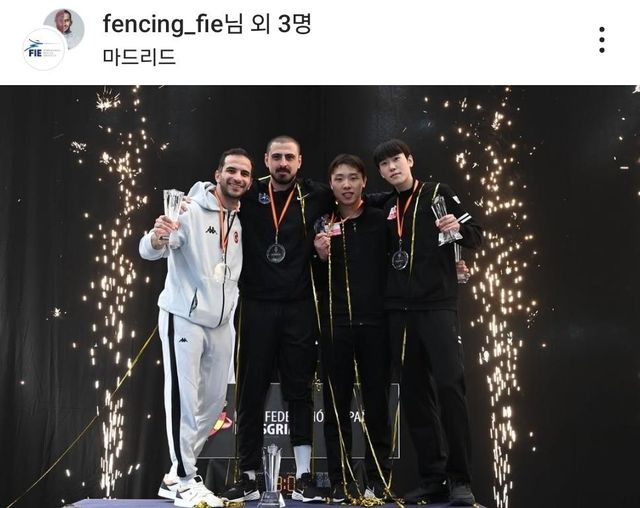 마드리드 월드컵 동메달 따낸 도경동(오른쪽부터)과 박상원