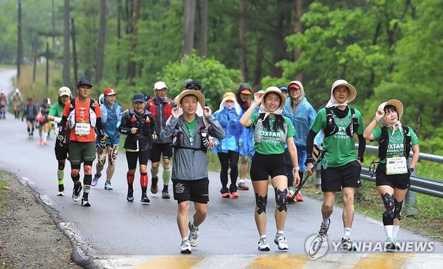 인제서 열린 옥스팜 트레일워커 대회