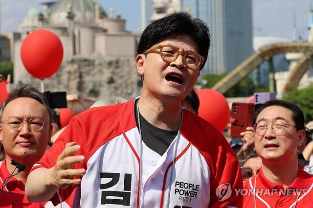 한동훈, 김문수 후보 지원유세