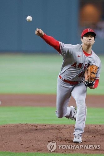 2023년 로스앤젤레스 에인절스에서 투구하던 당시의 오타니 쇼헤이