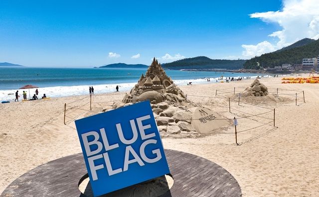 신지 명사십리 해수욕장 전경