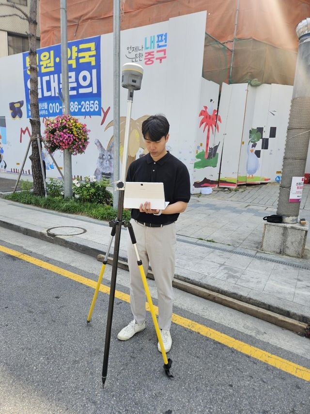 도로 지표면 높낮이 시범 측정