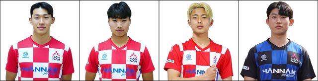 왼쪽부터 조현우, 이수아, 김동진, 정승배 선수