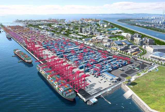 인천 신항과 배후단지 조감도