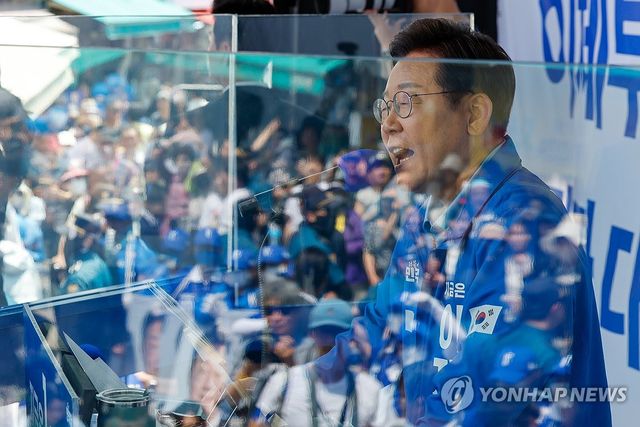 지지 호소하는 이재명 후보