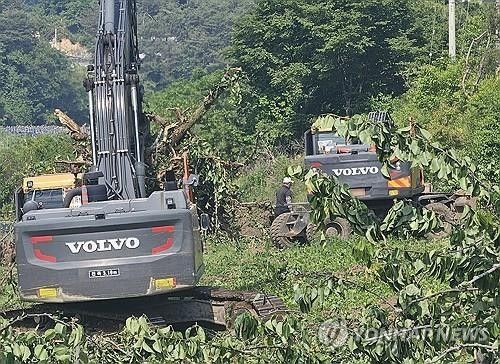 과수화상병 매몰 작업