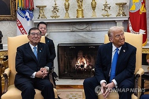 도널드 트럼프 미국 대통령과 이시바 시게루 일본 총리