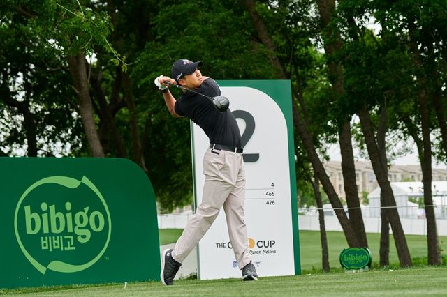 PGA투어 더CJ컵 바이런 넬슨에서 티샷하는 최승빈.