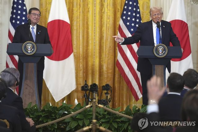 도널드 트럼프 미국 대통령과 이시바 시게루 일본 총리
